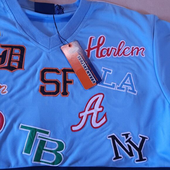 Urban Culture Authentic Denim By Propain ALL-STAR USA Baseball Jersey Size XL - Picture 3 of 16